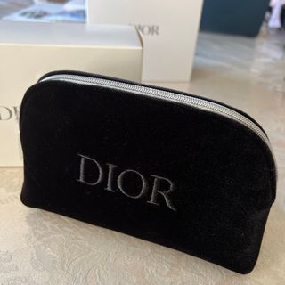 クリスチャンディオール(Christian Dior)のディオール ポーチ ベロア 黒 ノベルティ 初売ポップアップイベント 新品未使用(ポーチ)