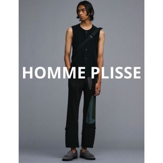 イッセイミヤケ(ISSEY MIYAKE)の新品 24ss homme plisse アートペイント柄 プリーツパンツ(スラックス)