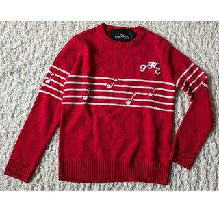 MARC JACOBS - マークジェイコブス◇ニット セーター 赤 音符 XS MARC JACOBS - マークジェイコブス◇ニット セーター 赤 音符 XS