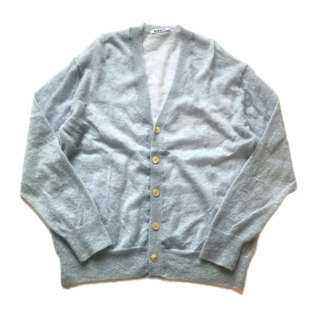 AURALEE KID MOHAIR SHEER KNIT CARDIGAN 4カーディガン