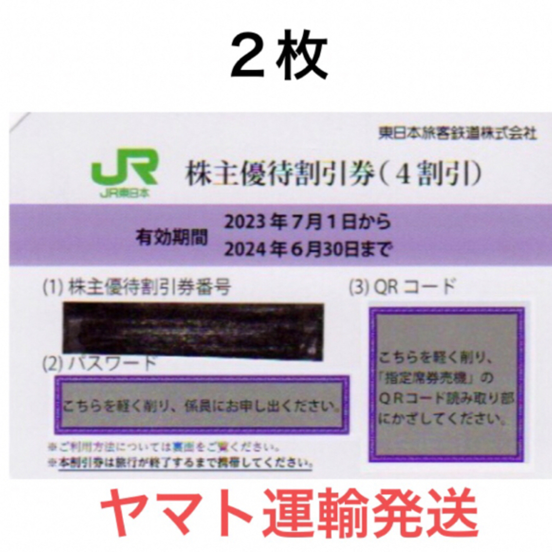 JR東日本株主優待サービス券２枚????JR東日本株主優待割引券????No.AX1