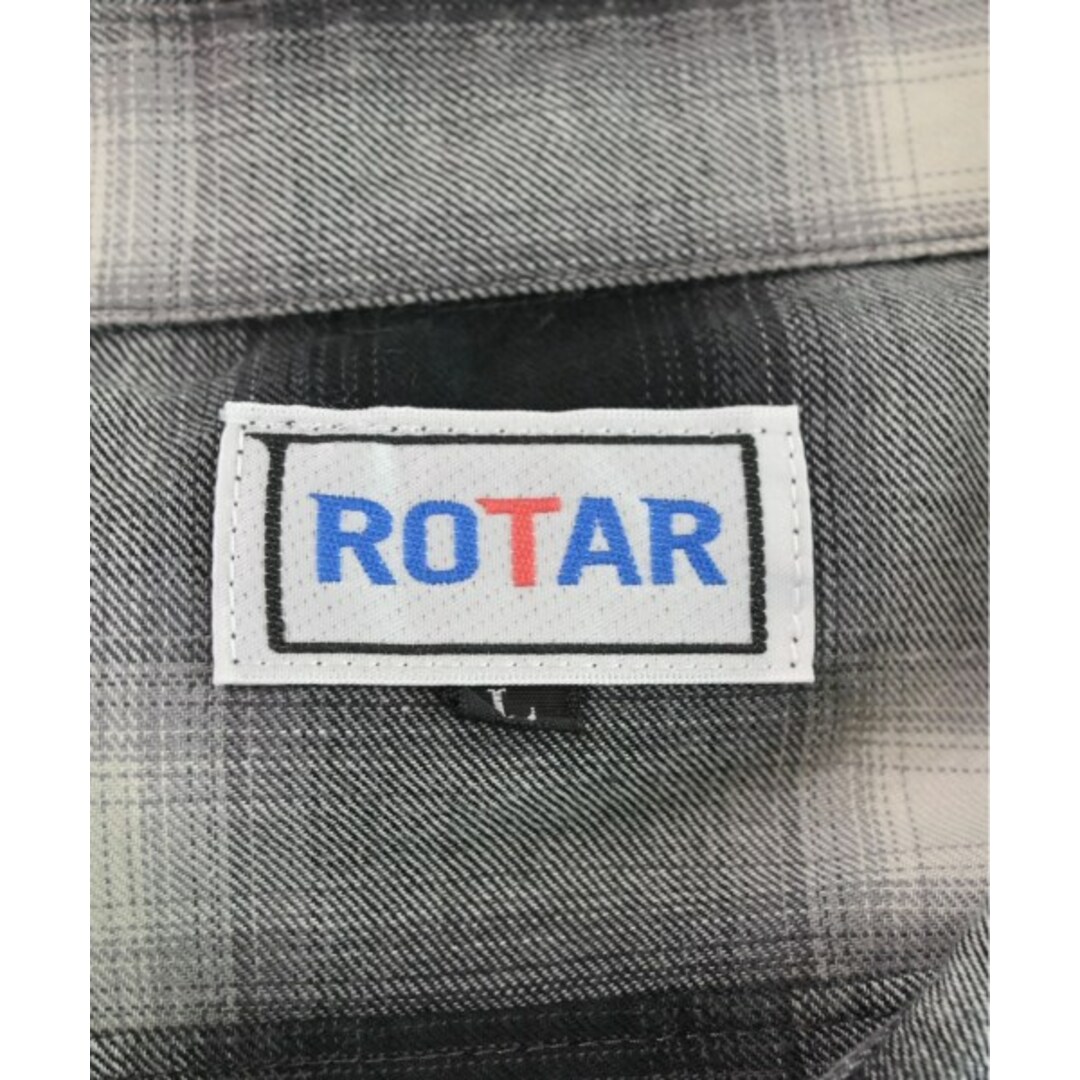 ROTAR(ローター)のROTAR ローター カジュアルシャツ L 黒x白(チェック) 【古着】【中古】 メンズのトップス(シャツ)の商品写真