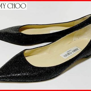 ジミーチュウ(JIMMY CHOO)のJIMMY CHOO ジミーチュウ 36.5≒23.5cm パンプス 黒 D1(ハイヒール/パンプス)