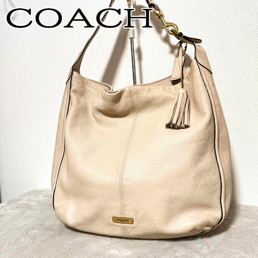 COACH - 美品✨COACH コーチハンドバッグトートバッグベージュブルー