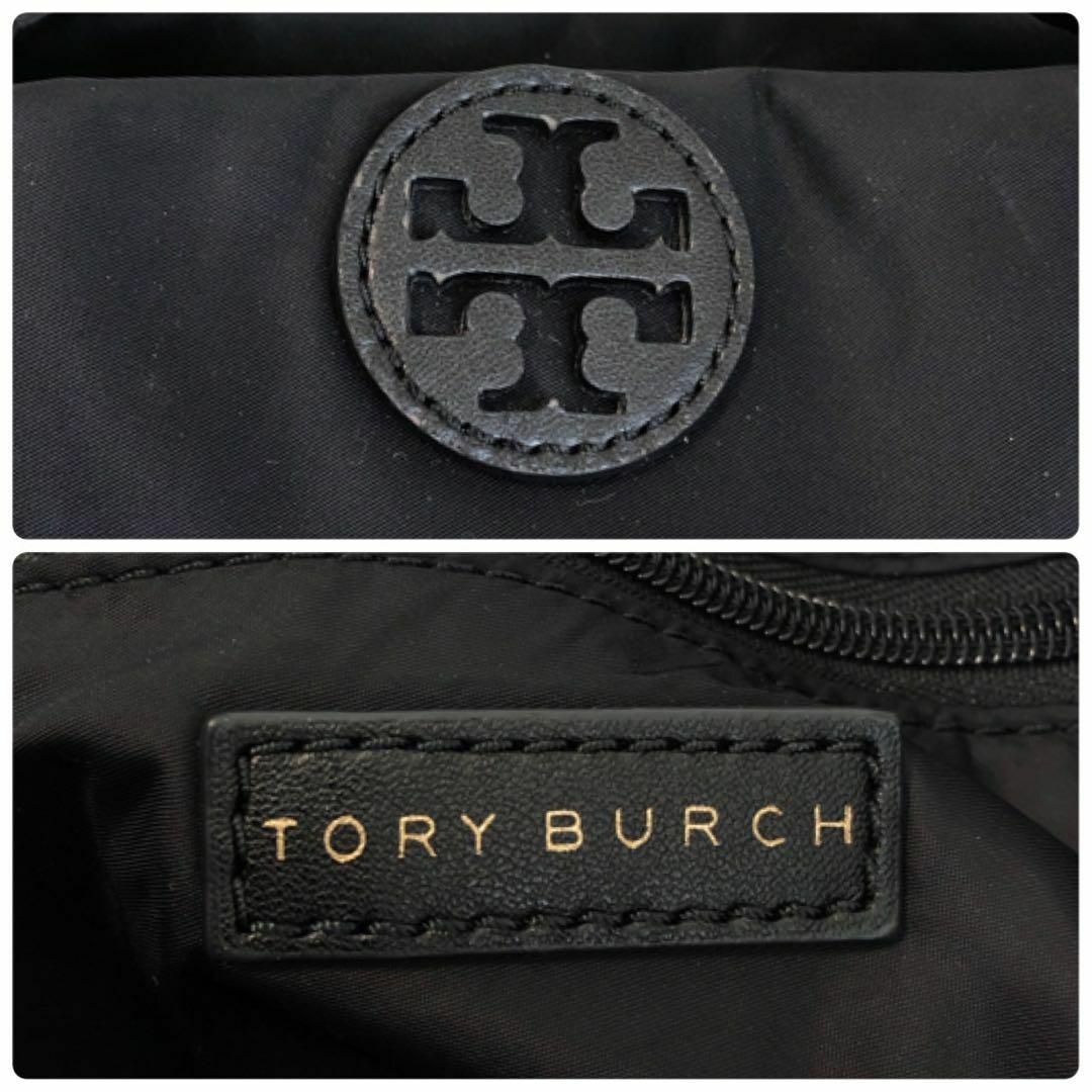 Tory Burch(トリーバーチ)の【美品】トリーバーチ 2way ハンドバッグ 黒 レザー×ナイロン 大容量 レディースのバッグ(ショルダーバッグ)の商品写真