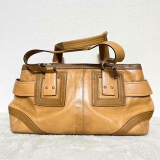 COACH - 美品✨COACH コーチハンドバッグトートバッグキャメルブラウン