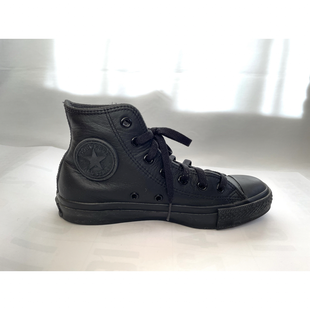 【converse／コンバース】オールスター　レザー　ハイ　ブラック　US5