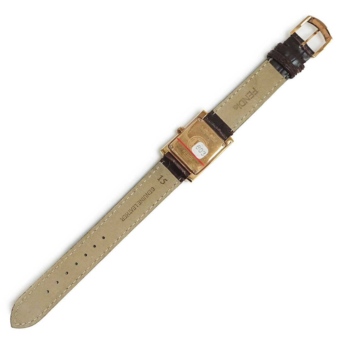 FENDI - フェンディ クラシコ クオーツ 腕時計 12Pダイヤ 型押しカーフ