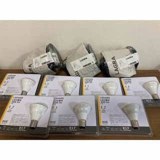 イケア(IKEA)のIKEA LAGRA ラーグラ　スポットライト3個　LED電球200lm7個(蛍光灯/電球)