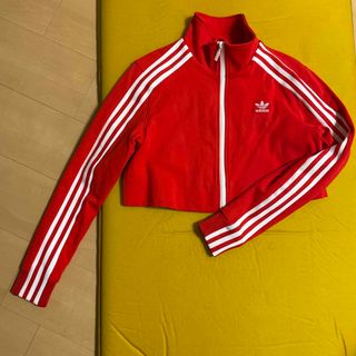 アディダス(adidas)のadidas ショート丈 三本ライン赤ジャージ(その他)