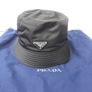 プラダ(PRADA)のプラダ ハット
 バケットハット Re-Nylon 2HC137 ブラック #XL Ft1158761 中古(ハット)