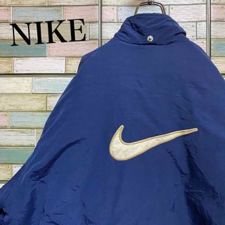 ナイキ(NIKE)の【90's】NIKE ナイキ　中綿ジャケット　ブルゾン　ビッグロゴ　銀タグ(ブルゾン)