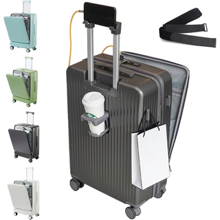 スーツケース フロントオープン 大型　キャリーケース キャリーバッグ(トラベルバッグ/スーツケース)