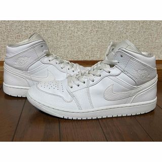 ナイキ(NIKE)のNIKE AIR JORDAN 1 MID "TRIPLE WHITE"26.5(スニーカー)