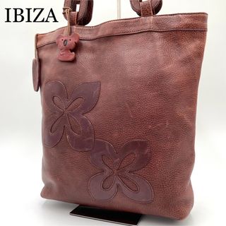 イビザ(IBIZA)のイビザ　トートバッグ　コアラチャーム　オールレザー　シボ革　パッチワーク　A4可(トートバッグ)