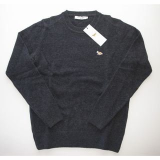 メゾンキツネ(MAISON KITSUNE')のmaison kitsune baby fox patch ニット grey S(ニット/セーター)