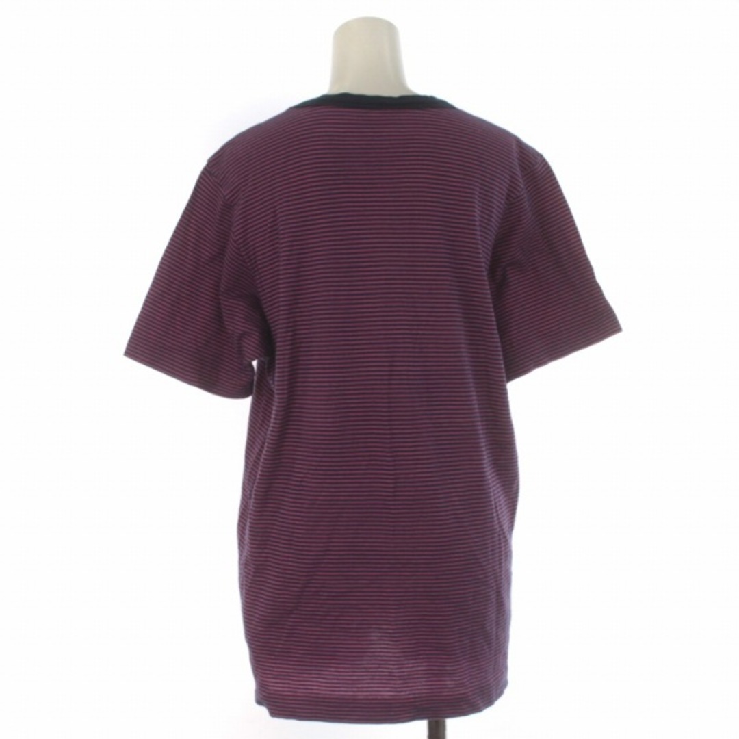 sacai(サカイ)のサカイ Tシャツ カットソー 半袖 ラウンドネック ボーダー柄 M ピンク 紺 レディースのトップス(Tシャツ(半袖/袖なし))の商品写真
