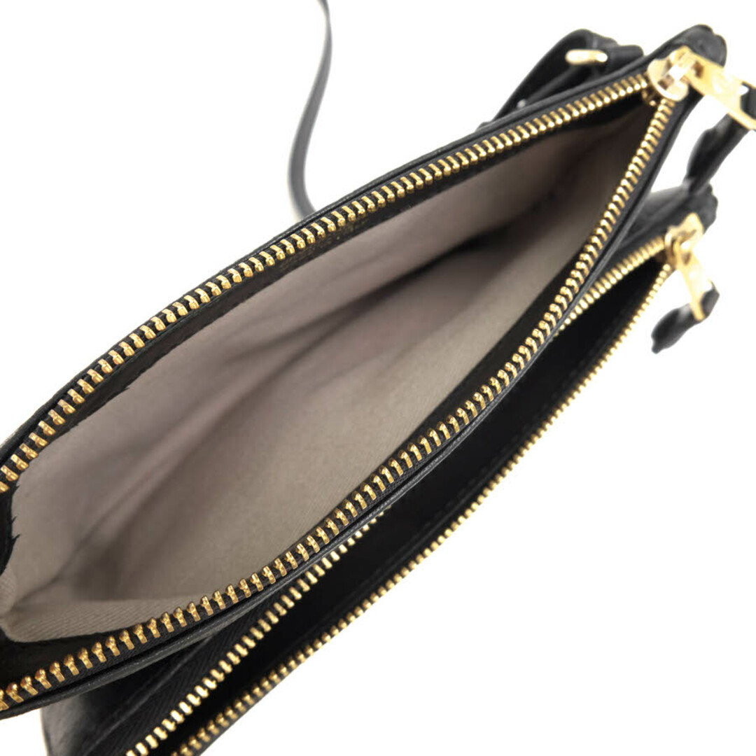 Armani(アルマーニ)のアルマーニ／GIORGIO ARMANI バッグ ショルダーバッグ 鞄 レディース 女性 女性用レザー 革 本革 ブラック 黒  ポシェット ユニセックス 男女兼用 レディースのバッグ(ショルダーバッグ)の商品写真
