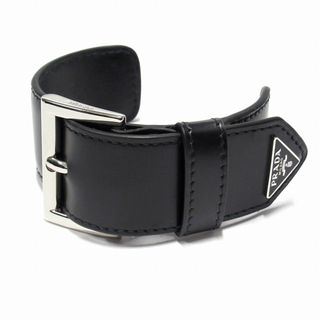 プラダ(PRADA)の美品 22ss プラダ ロゴ レザー  ブレスレット 上腕 アームバングル▼12(ブレスレット)