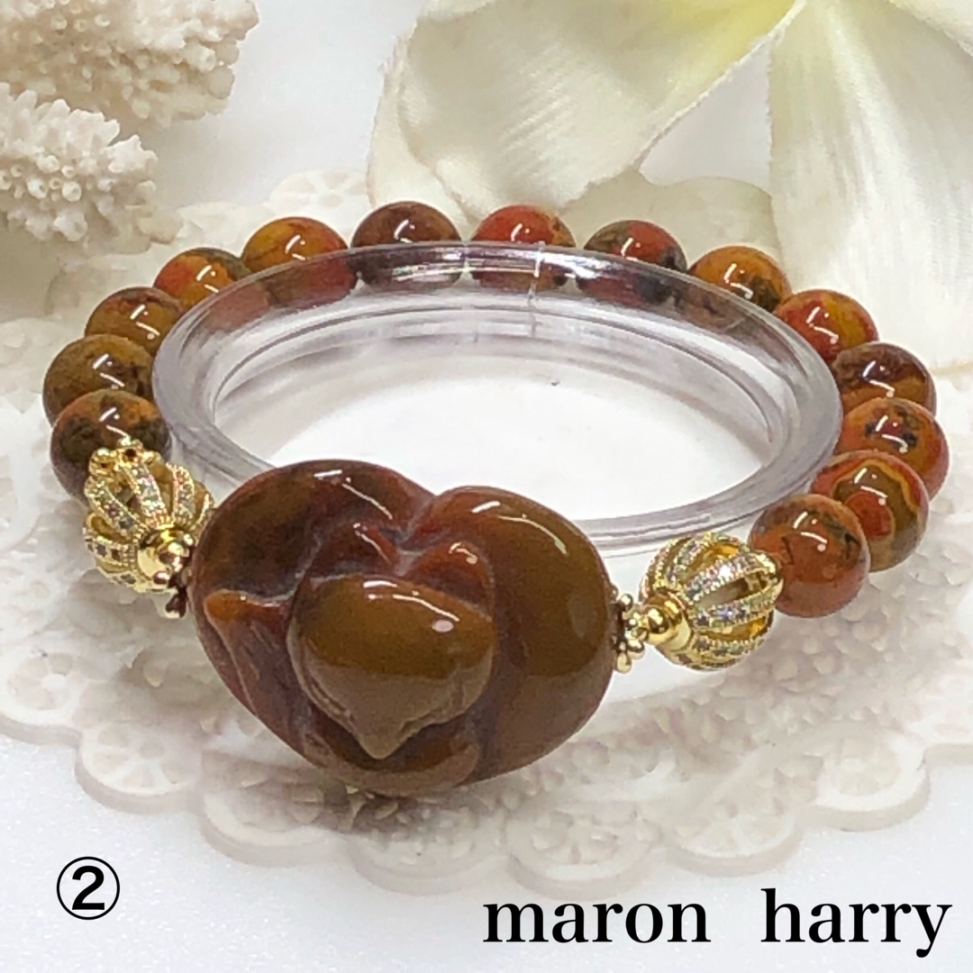 南紅瑪瑙九尾狐ブレスレット②•*¨*•.¸¸♬の通販 by MARON HARRY's shop
