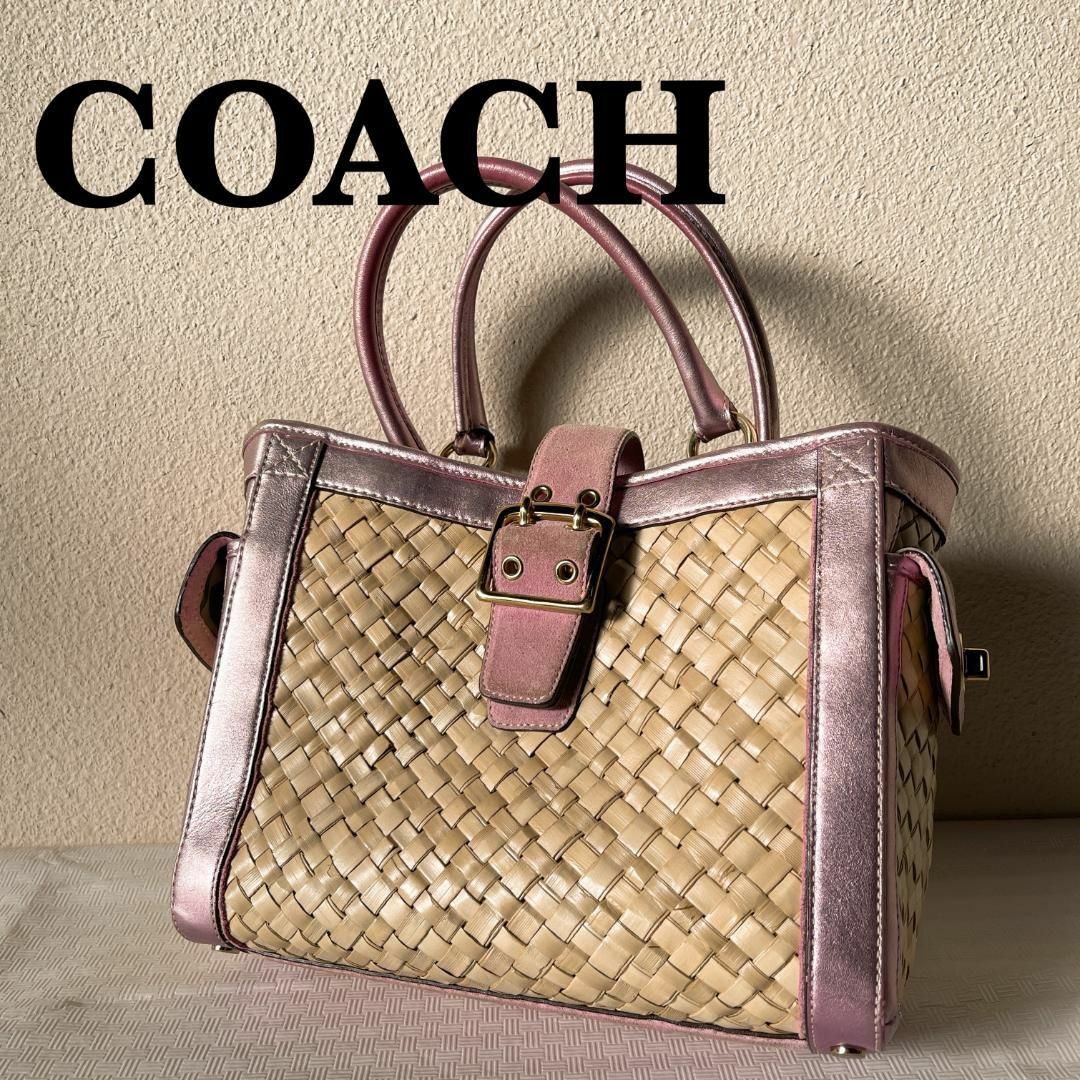 公式オンライン 美品✨COACH コーチハンドバッグトートバッグ籠かご