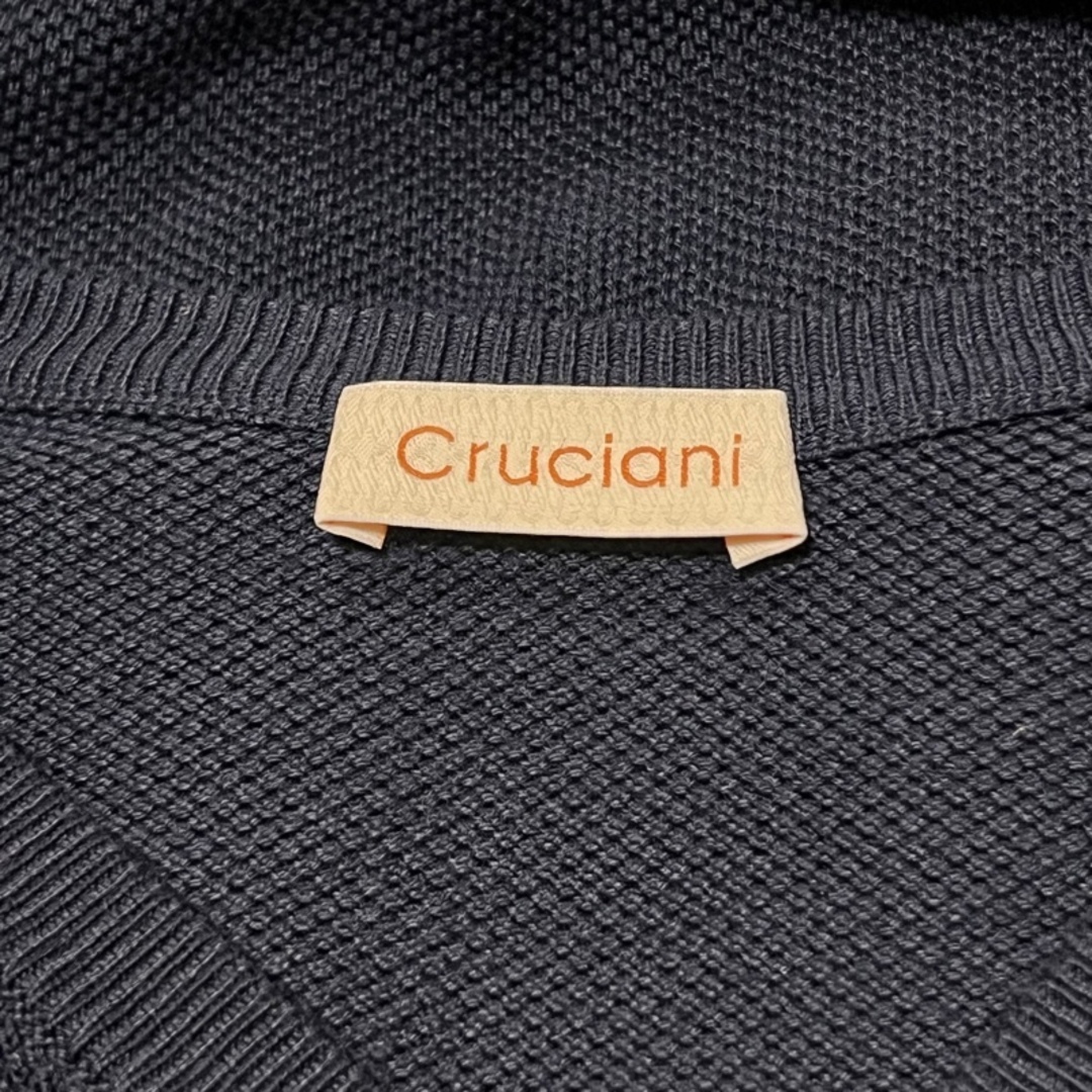 Cruciani(クルチアーニ)のCruciani クルチアーニ Vネック 長袖 ニット セーター 無地 ネイビー size 50 メンズ メンズのトップス(ニット/セーター)の商品写真