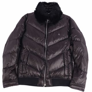 バーバリーブラックレーベル(BURBERRY BLACK LABEL)の美品 バーバリー ブラックレーベル BURBERRY BLACK LABEL ジャケット ダウンジャケット ラビットファー アウター メンズ M ブラック(その他)