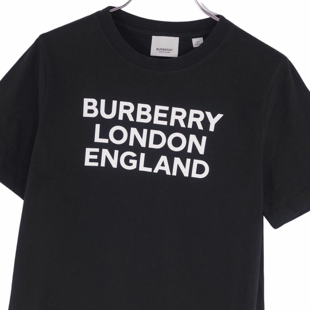 美品 バーバリー BURBERRY Tシャツ カットソー 半袖 ショートスリーブ ロゴ トップス キッズ 14Y(164cm) ブラック/ホワイト