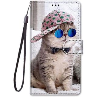 アイフォーン(iPhone)のiPhone 15 plus 手帳型 ケース かわいい 猫 帽子猫(iPhoneケース)