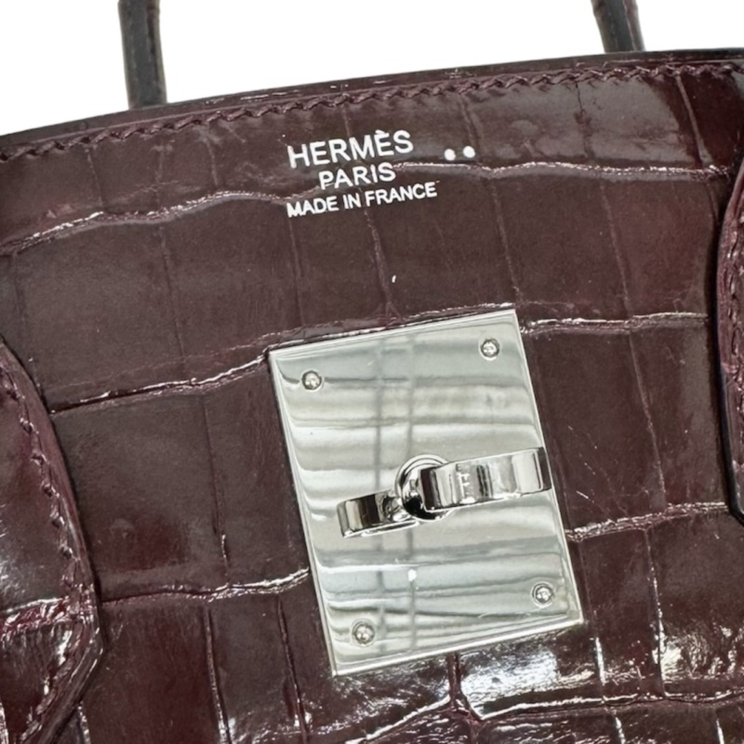 Hermes(エルメス)のエルメス バーキン30 ニロティカス クロコダイル バッグ トートバッグ ブルゴーニュ レッド レディースのバッグ(トートバッグ)の商品写真