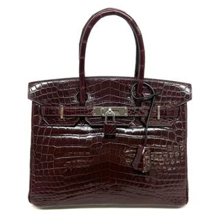 エルメス(Hermes)のエルメス バーキン30 ニロティカス クロコダイル バッグ トートバッグ ブルゴーニュ レッド(トートバッグ)