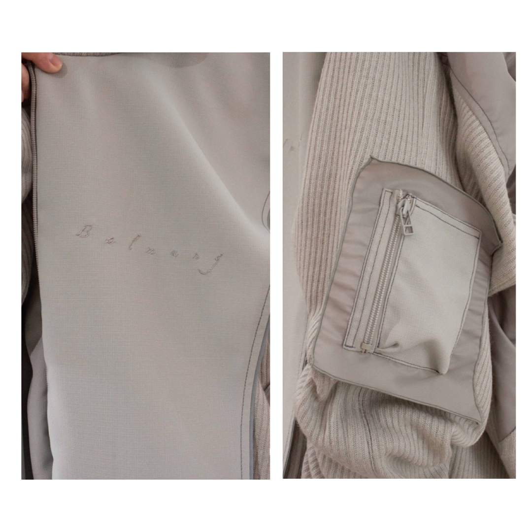 BALMUNG 重ねハイネックビッグパーカー(debri) - グレー メンズのジャケット/アウター(その他)の商品写真