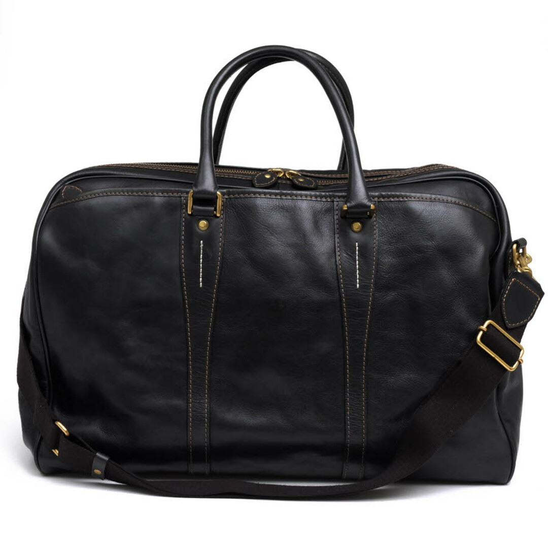 インディード／INDEED バッグ ボストンバッグ 鞄 旅行鞄 メンズ 男性 男性用レザー 革 本革 ブラック 黒  LEGARE レガール 2WAY ショルダーバッグ シボ革 シュリンクレザー メンズのバッグ(ボストンバッグ)の商品写真