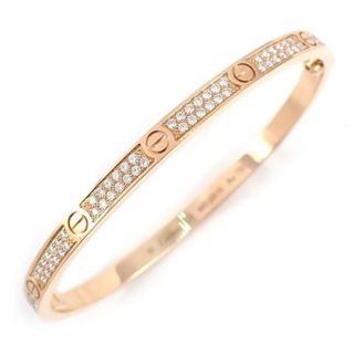 カルティエ(Cartier)のカルティエ Cartier ブレスレット ラブ スモール SM N6710716 パヴェ 153ポイント ダイヤモンド K18PG / #16 【箱・保付き】 【中古】(ブレスレット/バングル)