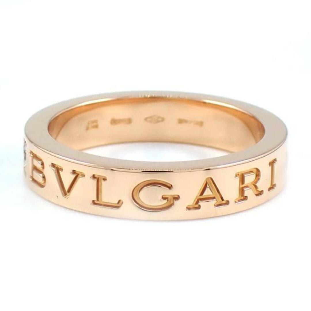 BVLGARI(ブルガリ)のブルガリ BVLGARI リング ビー ゼロワン エッセンシャル バンド 341823 ダブルロゴ 1ポイント ダイヤモンド 0.04ct K18PG 12.5号 【中古】 レディースのアクセサリー(リング(指輪))の商品写真