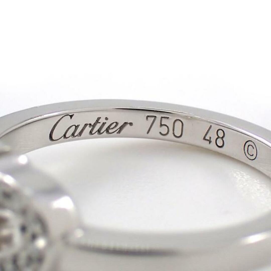 Cartier(カルティエ)のカルティエ Cartier リング Cハート パヴェ ダイヤモンド K18WG 8号 / #48 【中古】 レディースのアクセサリー(リング(指輪))の商品写真