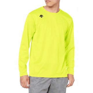 デサント(DESCENTE)のDESCENTE  ロングTシャツ  スポーツ プラクティスシャツ　Ｌ　イエロー(Tシャツ/カットソー(七分/長袖))