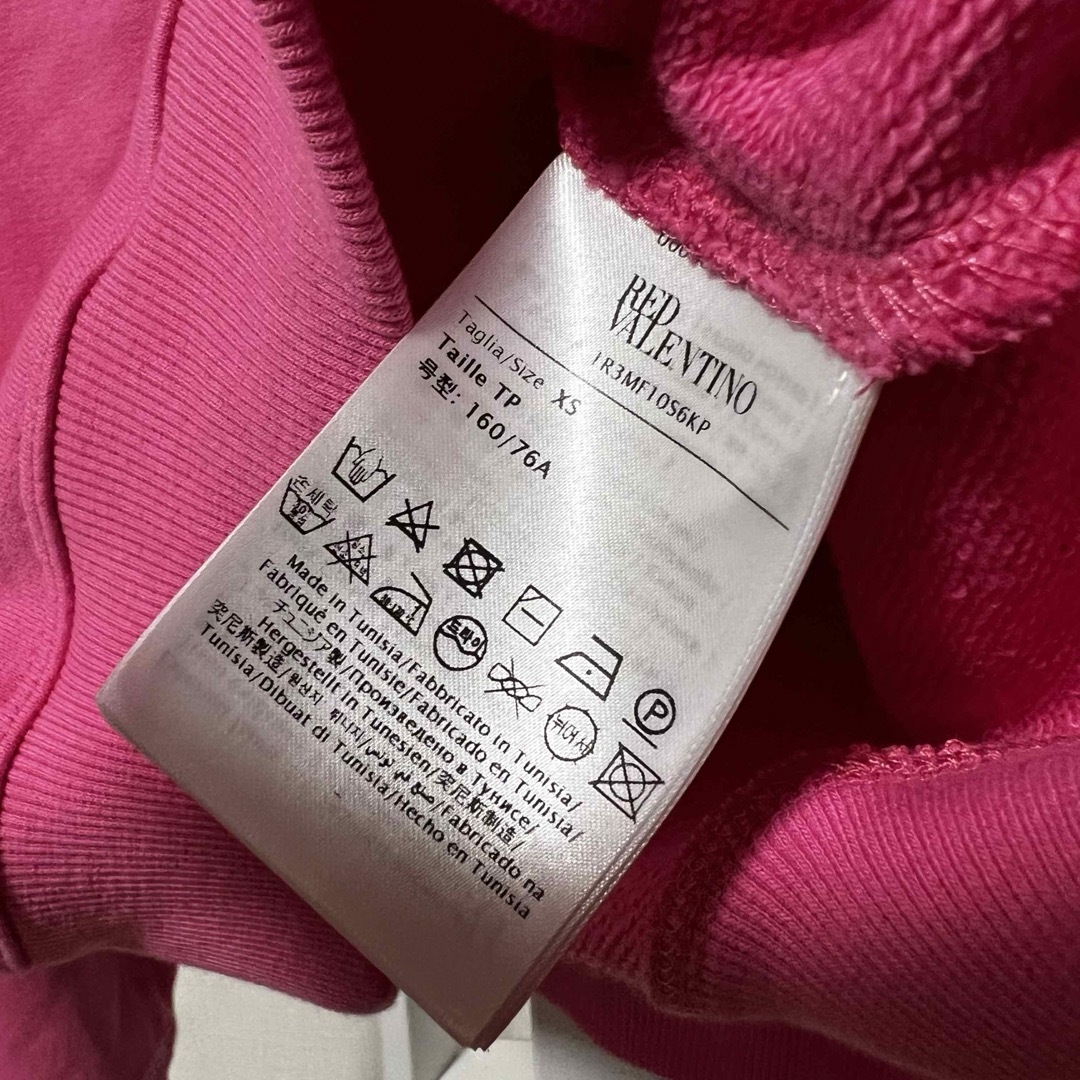 RED VALENTINO(レッドヴァレンティノ)のRED Valentino レッドヴァレンティノ パーカー ピンク 美品  レディースのトップス(パーカー)の商品写真