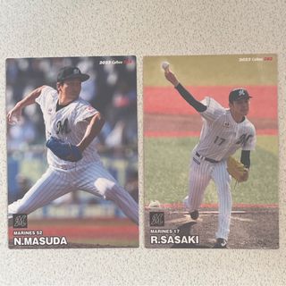 チバロッテマリーンズ(千葉ロッテマリーンズ)のプロ野球チップス 2023 佐々木朗希 益田直也 カード(スポーツ選手)