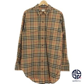 バーバリー(BURBERRY)のBURBERRY バーバリー バーバリーチェック 8022285 シャツ 長袖 チュニック サイズUK8 約7号 アパレル レディース(シャツ/ブラウス(長袖/七分))