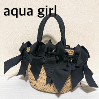 エージーバイアクアガール(AG by aquagirl)の美品✨aquagirlアクアガールハンドバッグトートバッグ籠かごメッシュブラウン(トートバッグ)