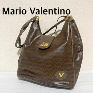 マリオバレンチノ(MARIO VALENTINO)の美品✨Mario Valentinoマリオバレンチノセミショルダーバッグトート茶(ショルダーバッグ)