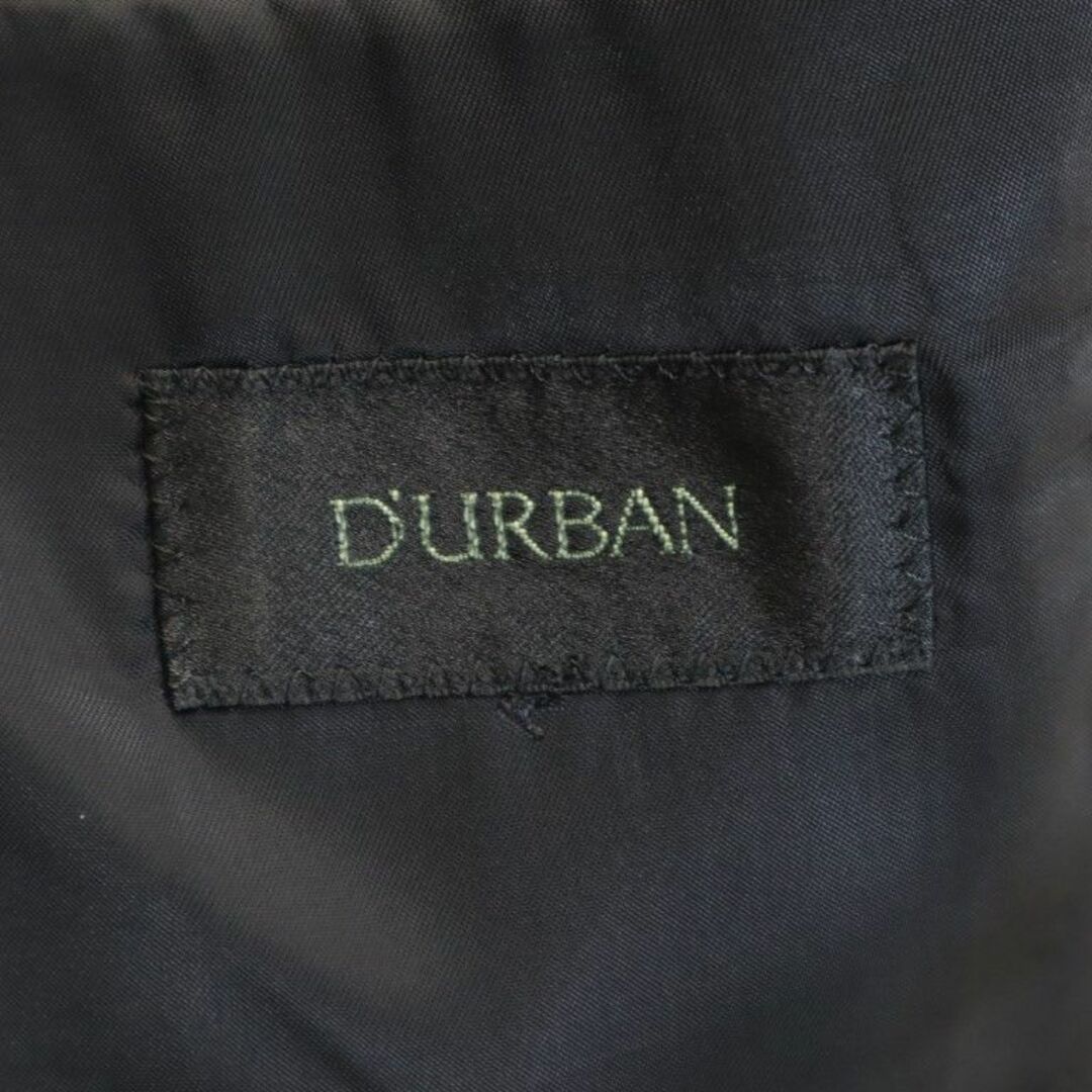 D’URBAN(ダーバン)のダーバン 日本製 ウール ストライプ柄 スーツ 上下セットアップ 上94A6/下92A5 黒 Durban メンズ 【中古】  【240105】 メンズのスーツ(セットアップ)の商品写真