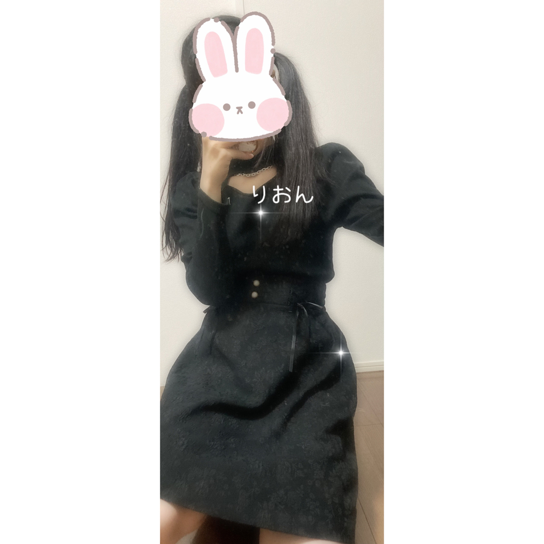 axes femme(アクシーズファム)の美品♡ジャガード柄♡リボン♡スカート レディースのスカート(ひざ丈スカート)の商品写真