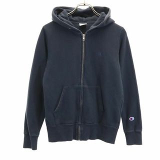 チャンピオン(Champion)のチャンピオン 長袖 スウェット ジップパーカー L ブラック系 Champion レディース 古着 【240105】(パーカー)