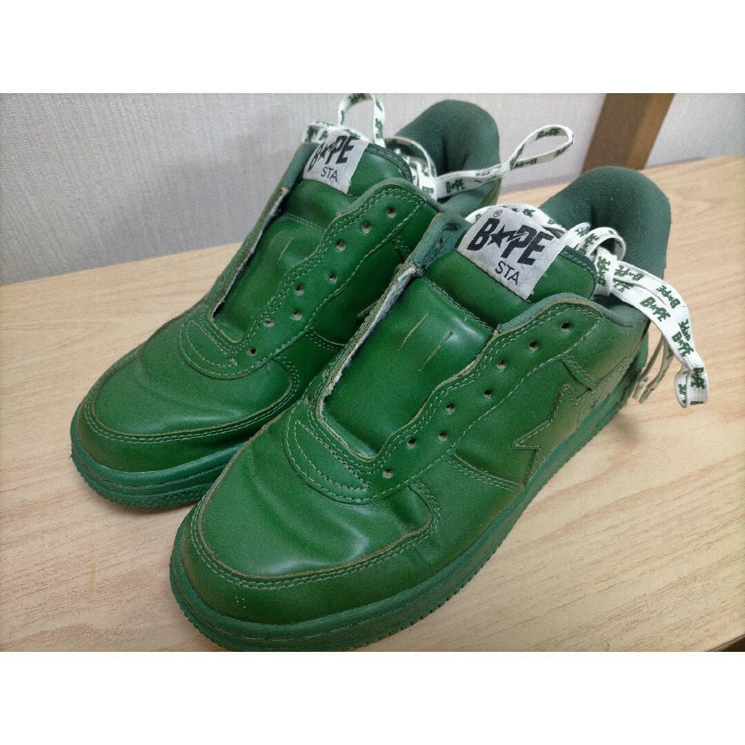 A BATHING APE(アベイシングエイプ)のA BATHING APE レザースニーカー 入手困難品 26.5 メンズの靴/シューズ(スニーカー)の商品写真