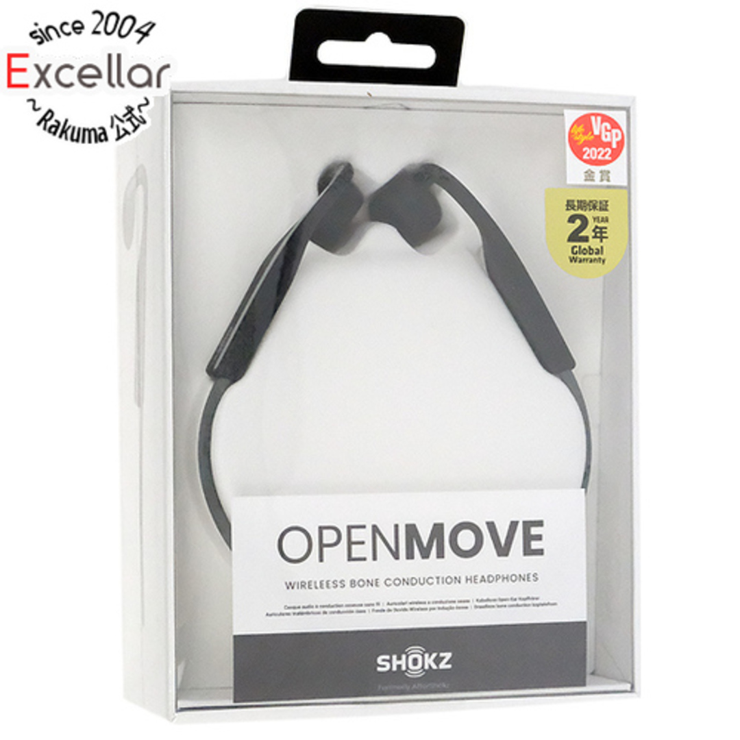 美品 SHOKZ OpenMove 骨伝導イヤホン ショックス スレートグレー