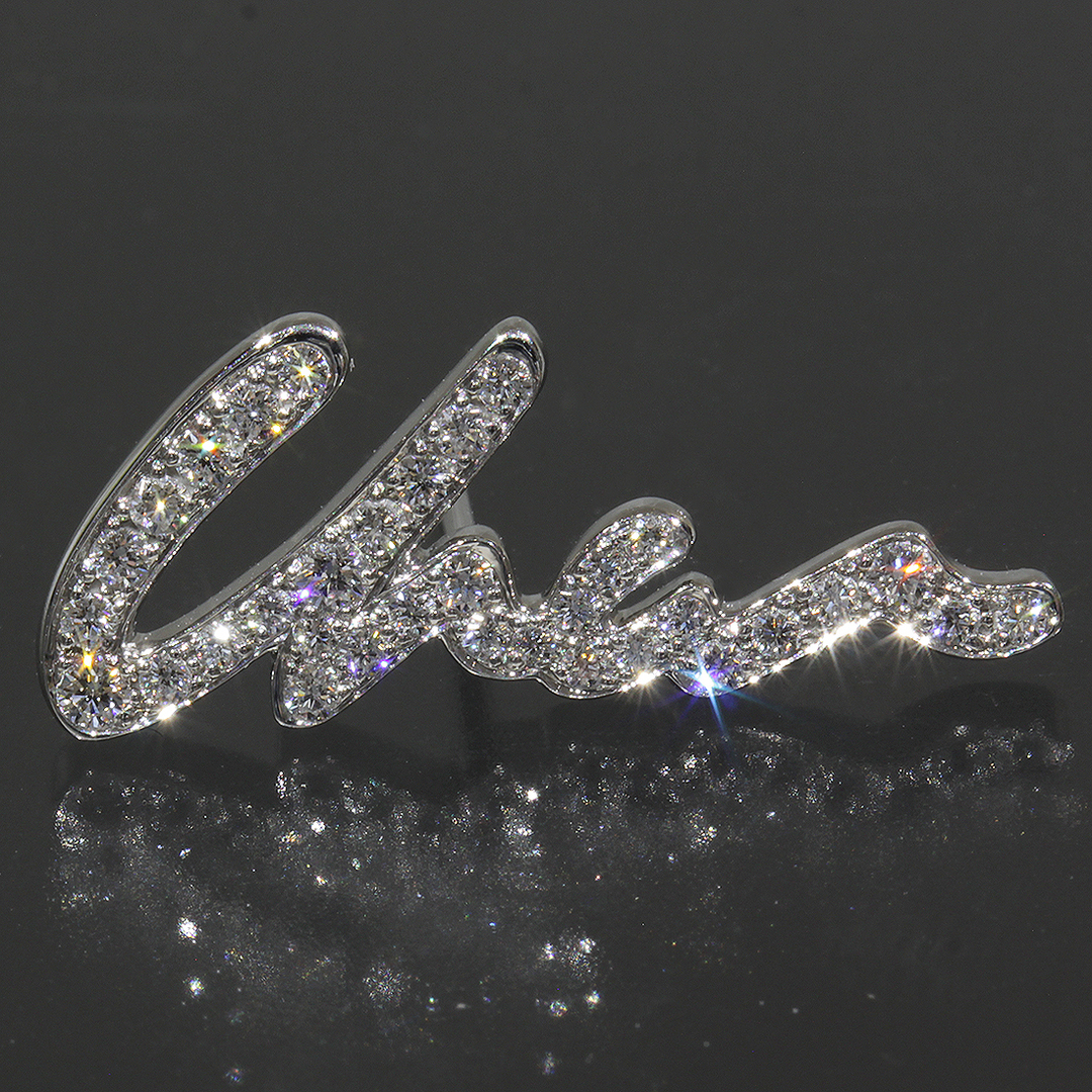 CHAR チャー ダイヤモンド0.25ct ピンブローチ PT950 E0901 レディースのアクセサリー(ブローチ/コサージュ)の商品写真