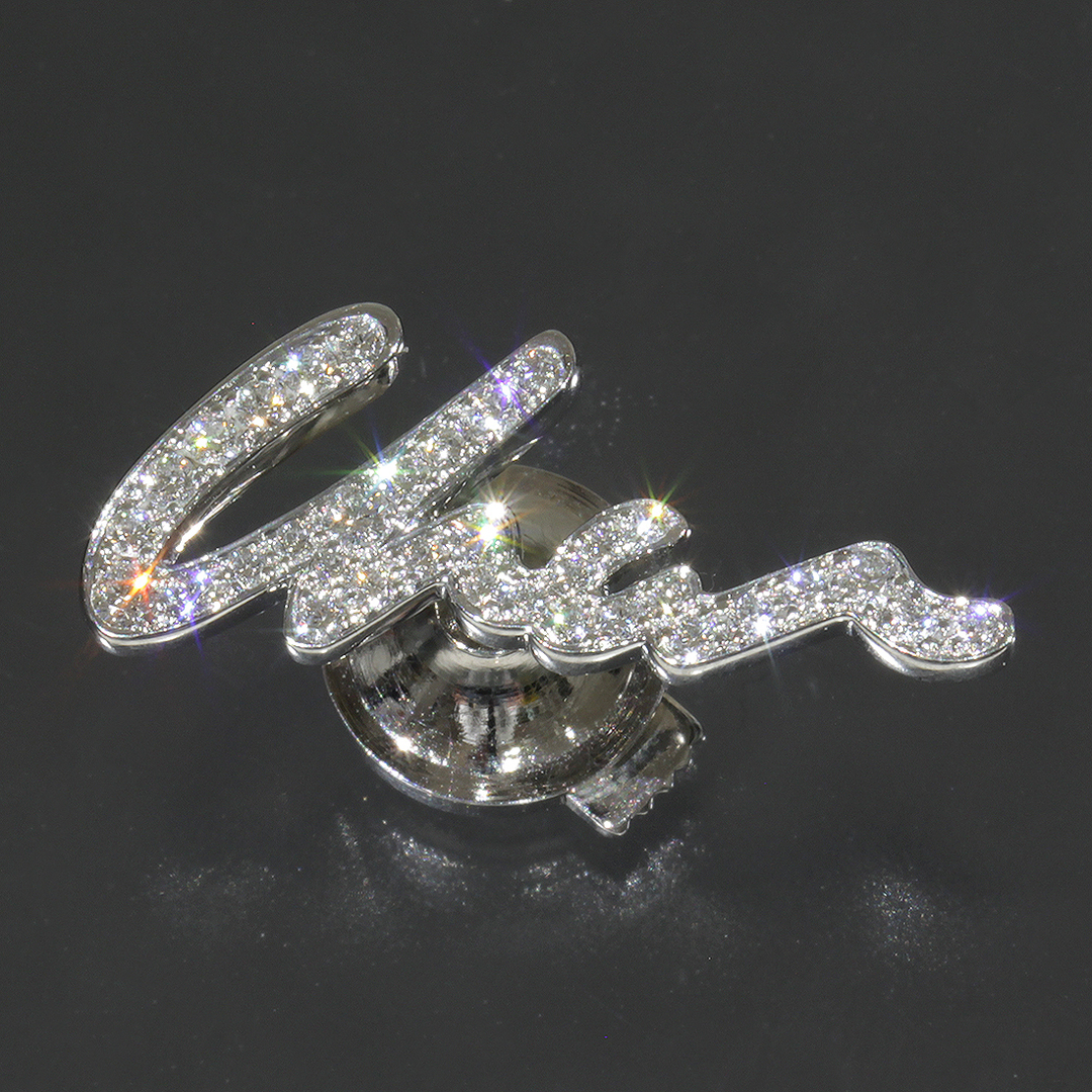 CHAR チャー ダイヤモンド0.25ct ピンブローチ PT950 E0901 レディースのアクセサリー(ブローチ/コサージュ)の商品写真