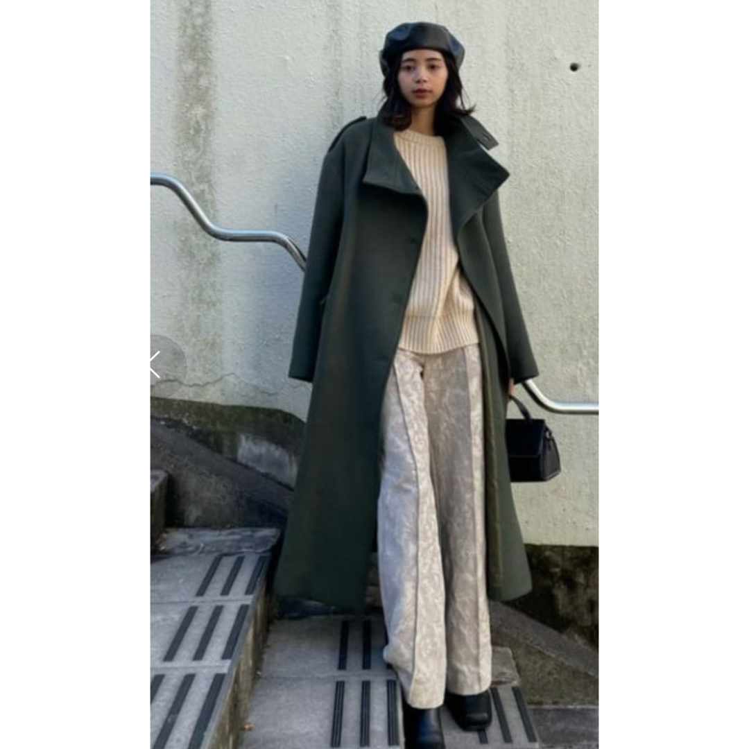 moussy(マウジー)の美品　moussy JACQUARD SLIM FLARE パンツ レディースのパンツ(カジュアルパンツ)の商品写真